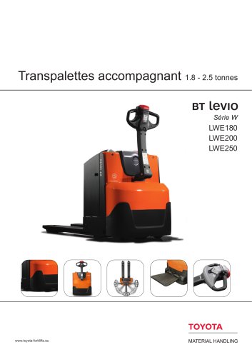 Transpalettes accompagnant 1.8 - 2.5 tonnes BT levio Série W LWE180 LWE200 LWE250