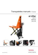 Transpalettes manuels 1.0 tonne BT lifter Série H HHM100 HHL100