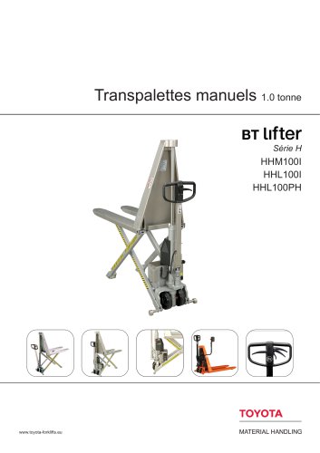 Transpalettes manuels 1.0 tonne BT lifter Série H HHM100I HHL100I HHL100PH