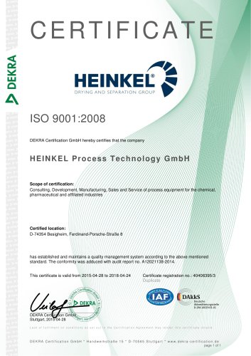 ISO 9001 Certificate