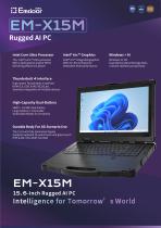 EM-X15M Rugged AI PC High-capacity Dual-battery with a dedicated AI engine(NPU)