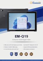 Emdoor Info. EM-Q19 Windows 11 BT5.1 Rugged Tablet PC 