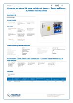 Armoire de sécurité pour acides et bases - Sous-paillasse 2 portes coulissantes - 1