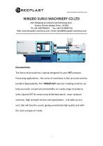 Horizontal injection molding machine TH450PET