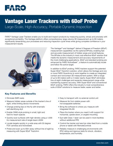 Vantage S6 & E6 Laser Trackers