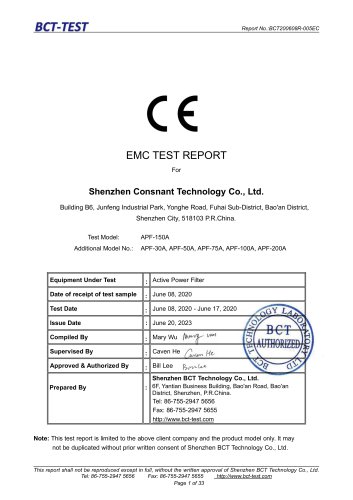 APF- EMC test report