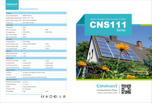 CNS111 series / Hybrid Charger Solar Inverter 1- 2 KVA