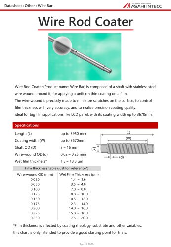 wire rod coater