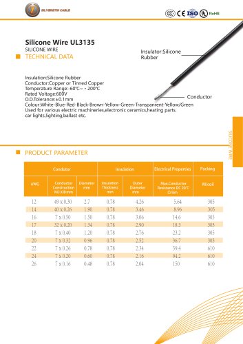 Silicone wire UL3135