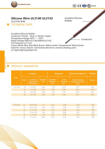 Silicone wire UL3140