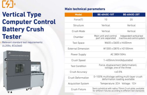 GDBELL Vertical Type Computer Control Battery Crush Tester