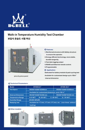 InterBattery 2025 GDBELL Walk In Temperature Humidity Test Chamber