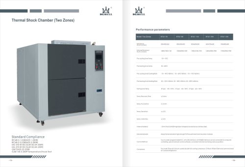 thermal shock test chamber (Two zones)