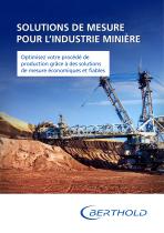 SOLUTIONS DE MESURE POUR L’INDUSTRIE MINIÈRE - 1