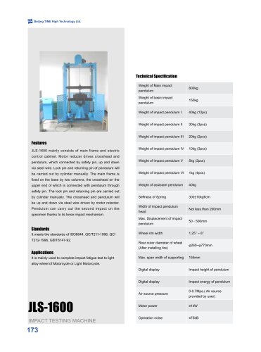 JLS-1600 Impact Testing Machine