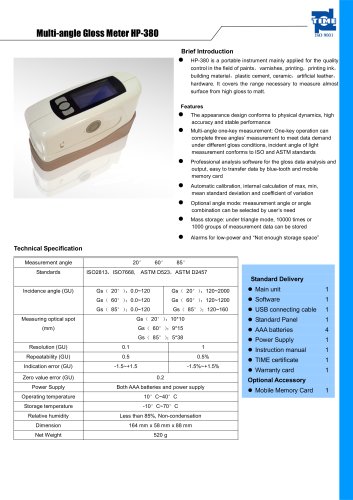 Multi-angle Gloss Meter HP-380