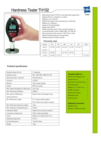 Portable Hardness Tester TH152