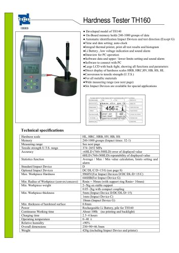 Portable Hardness Tester TH160