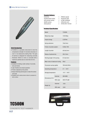 TC500N Concrete Test Hammer