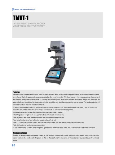 TMVT-1 Intelligent Digital Micro Vickers Hardness Tester