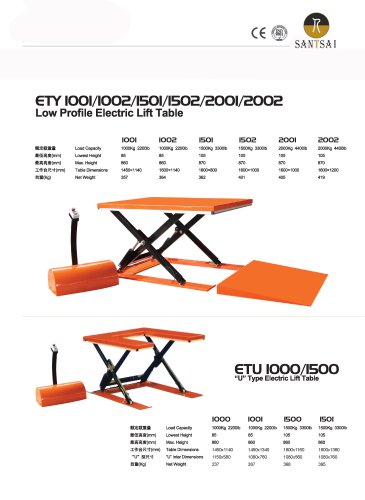 STATIONARY ELECTRIC LIFT TABLE-Santsai machinery