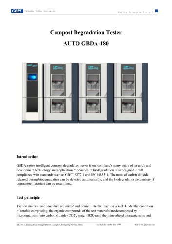 AUTO GBDA-180 Compost Degradation Tester (20250530)