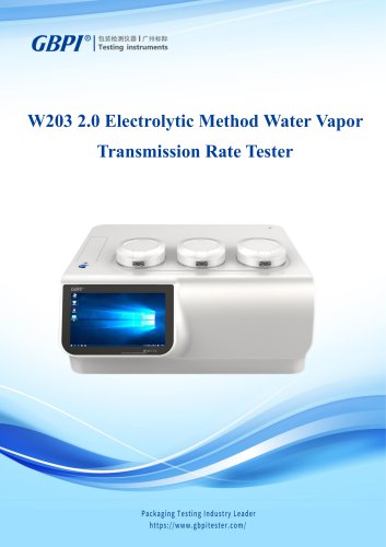 W203 2.0 Electrolytic Method Water Vapor Transmission Rate Tester A1(20231101)