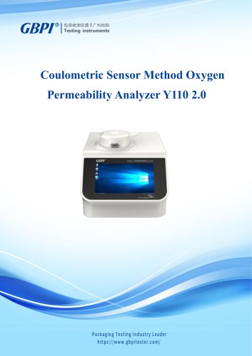 Y110 2.0 Coulometric Sensor Method Oxygen Permeability Analyzer A5(20240830)