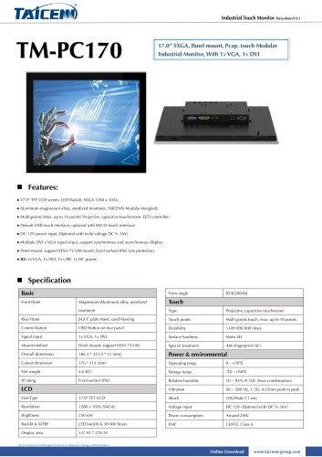 TAICENN/industrial monitor/TM-PC170