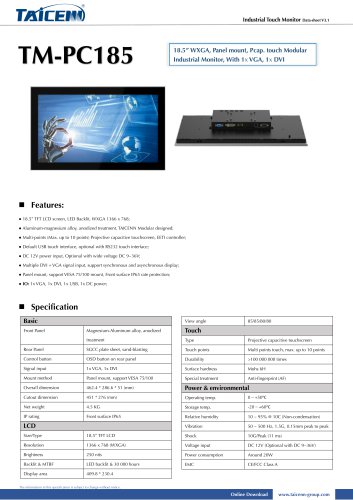 TAICENN/Industrial monitor/TM-PC185