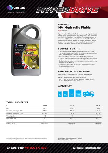 HV Hydraulic Fluids