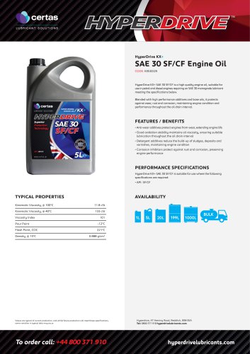 SAE 30 SF/CF Engine Oil