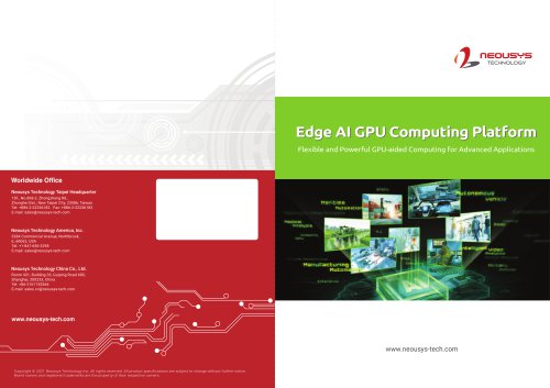 Brochure for 2021 Edge AI GPU Embedded Computer