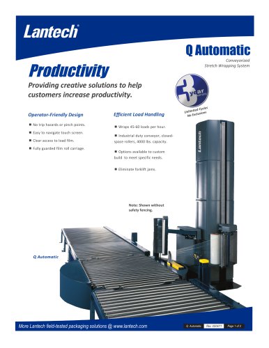 Q Automatic / Conveyorized Stretch  Wrapping System