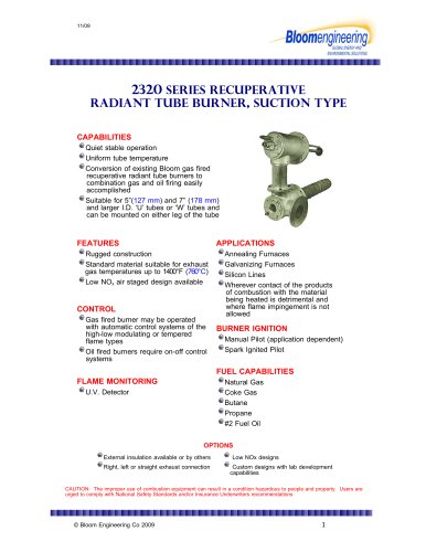 Radiant Tube Burners  2320