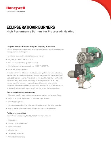 ECLIPSE RATIOAIR BURNERS