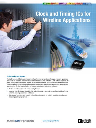 Clock and Timing ICs for Wireline Applications