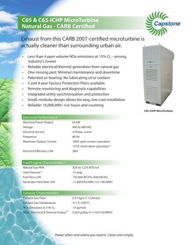 C65 ICHP NATGAS CARB ProDuct Literature 