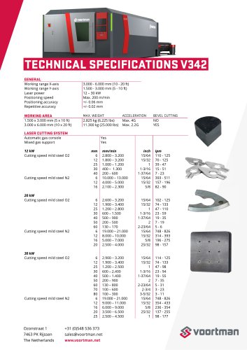 V342 - Machine Specifications