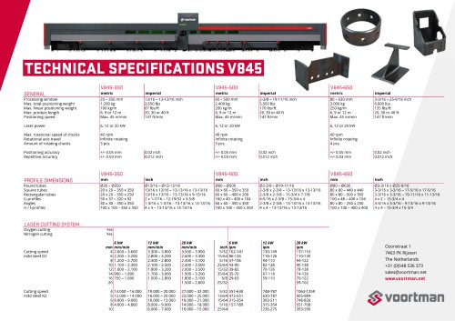 V845 Baseline - Machine Specifications