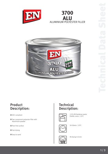 3700 ALU ALUMINIUM POLYESTER FILLER