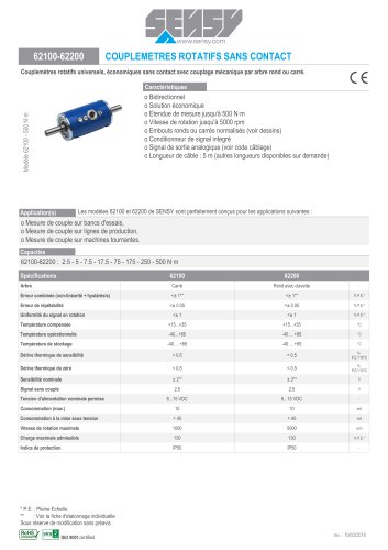 62100-62200 : COUPLEMETRES ROTATIFS SANS CONTACT