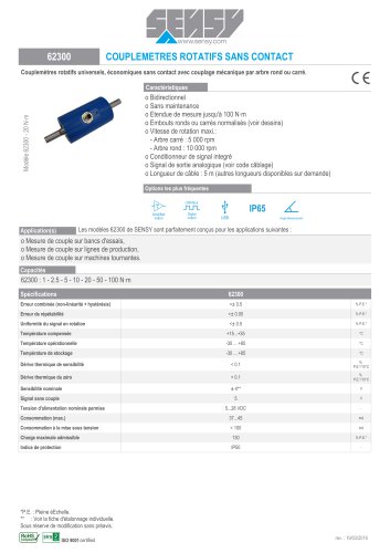 62300 : COUPLEMETRES ROTATIFS SANS CONTACT