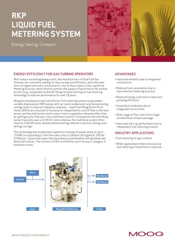 RKP LIQUID FUEL METERING SYSTEM