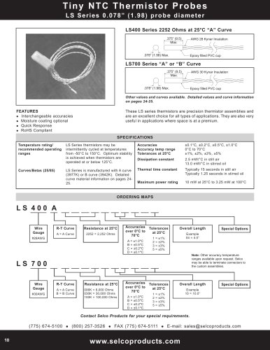 LS Series 0.078” (1.98) probe diameter