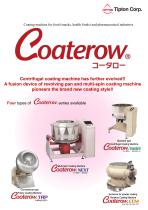 "COATEROW" CENTRIFUGAL COATING MACHINE for FOOD