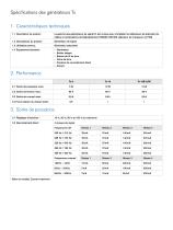 Spécifications du générateur Tx - 2