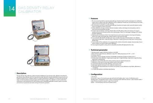 gas dendity relay calibrator