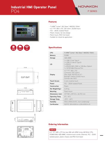 Industrial HMI Operator Panel P Series