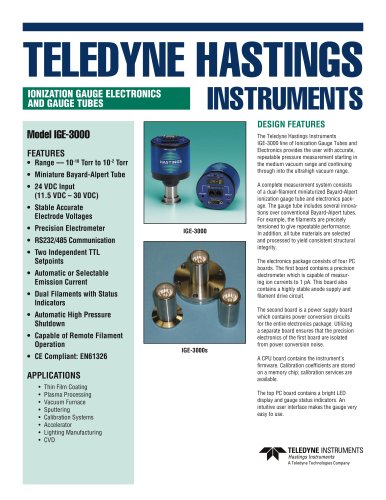 IGE 3000, Digital ionization vacuum gauge